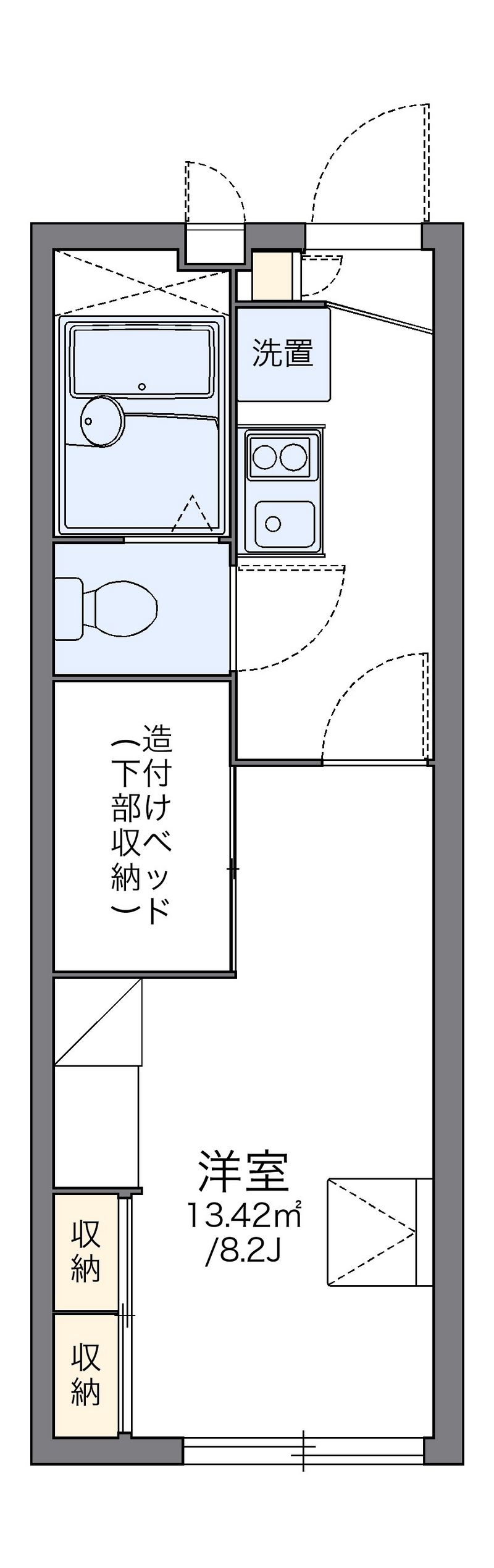 レオパレスたけのこ 間取図