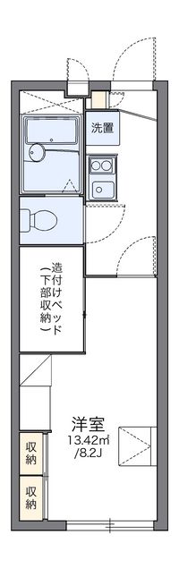 レオパレスたけのこ 間取り図