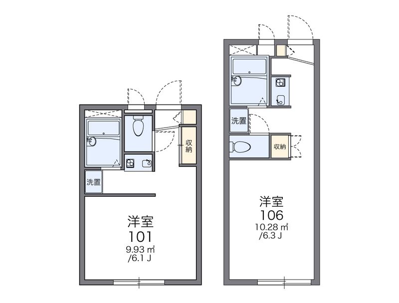 レオパレス富士見 間取図