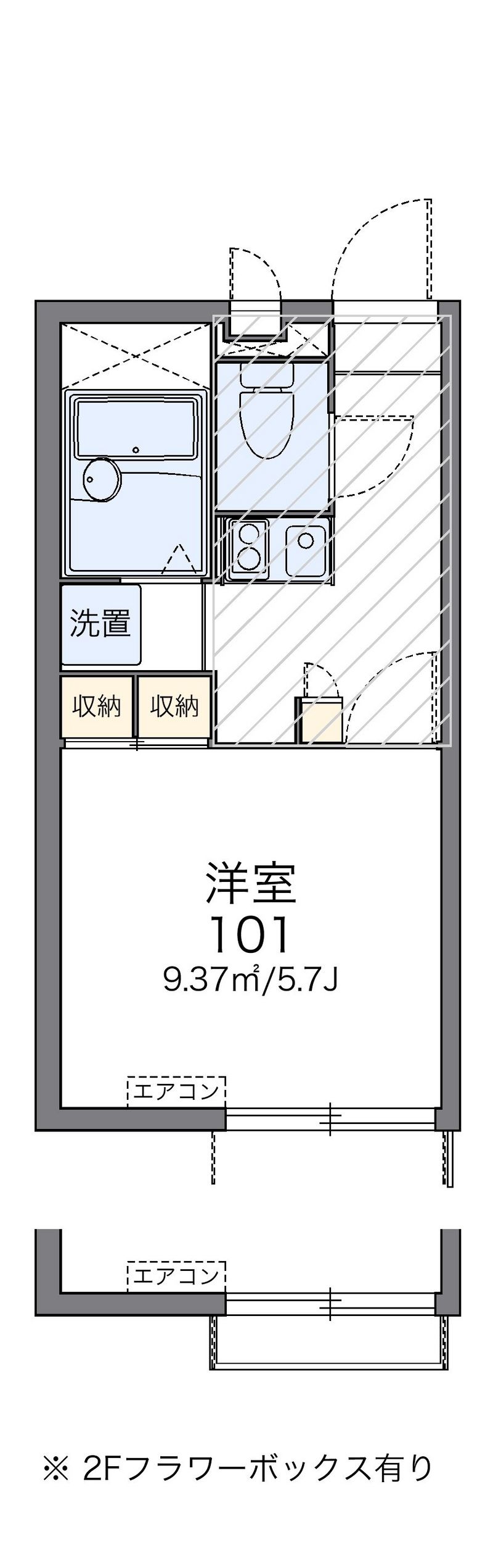 レオパレス小枝 間取図