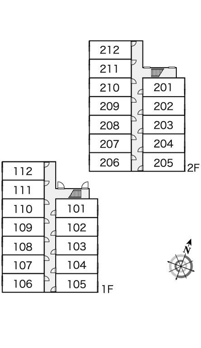 レオパレス北二条東 間取り配置図