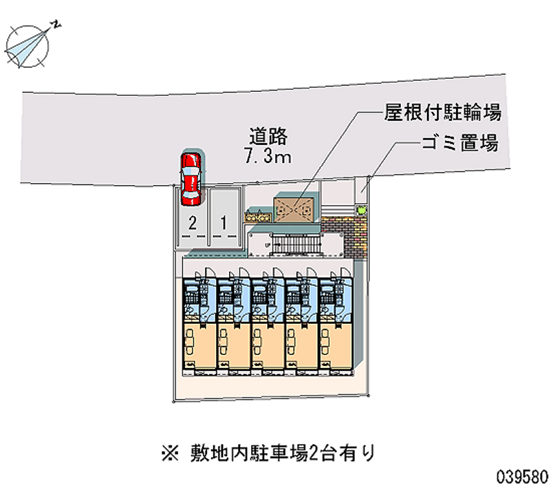 レオパレスリバータウン２０ 区画図