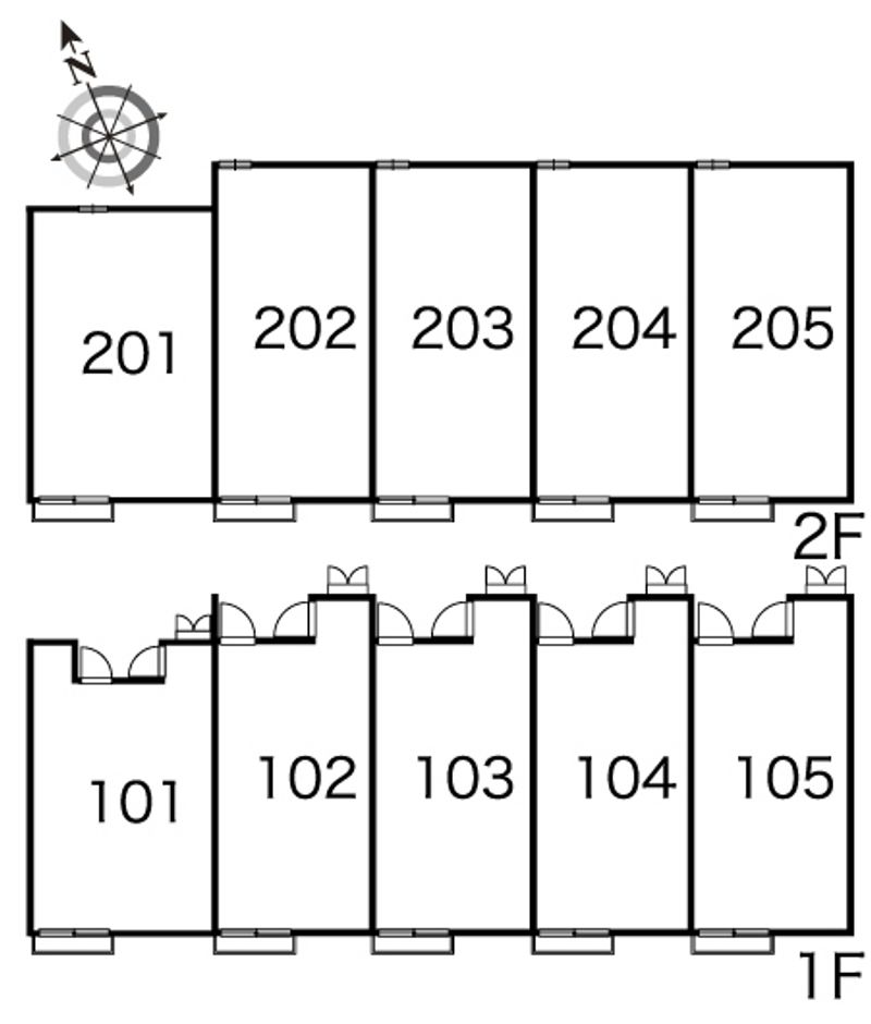 レオパレス白樺Ⅲ 間取配置図