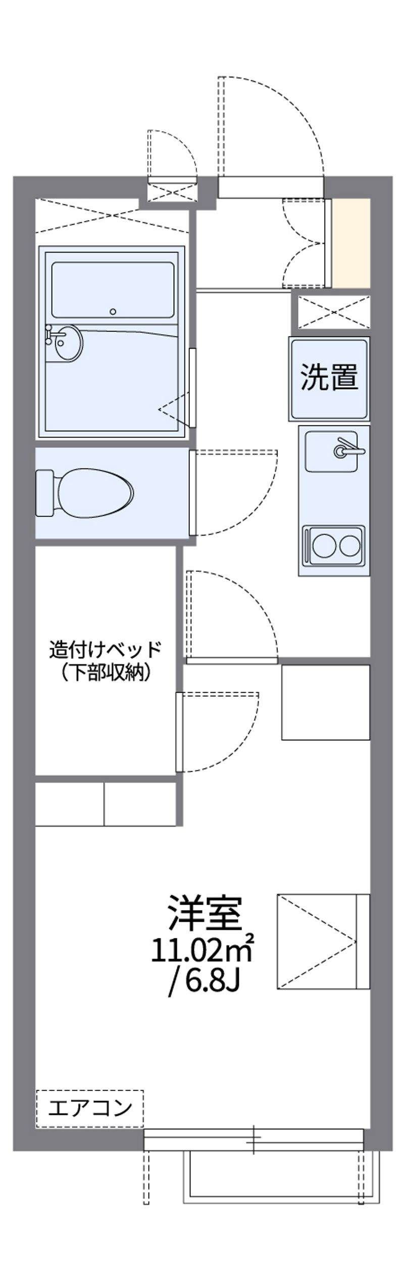 レオパレス川崎大師 間取図