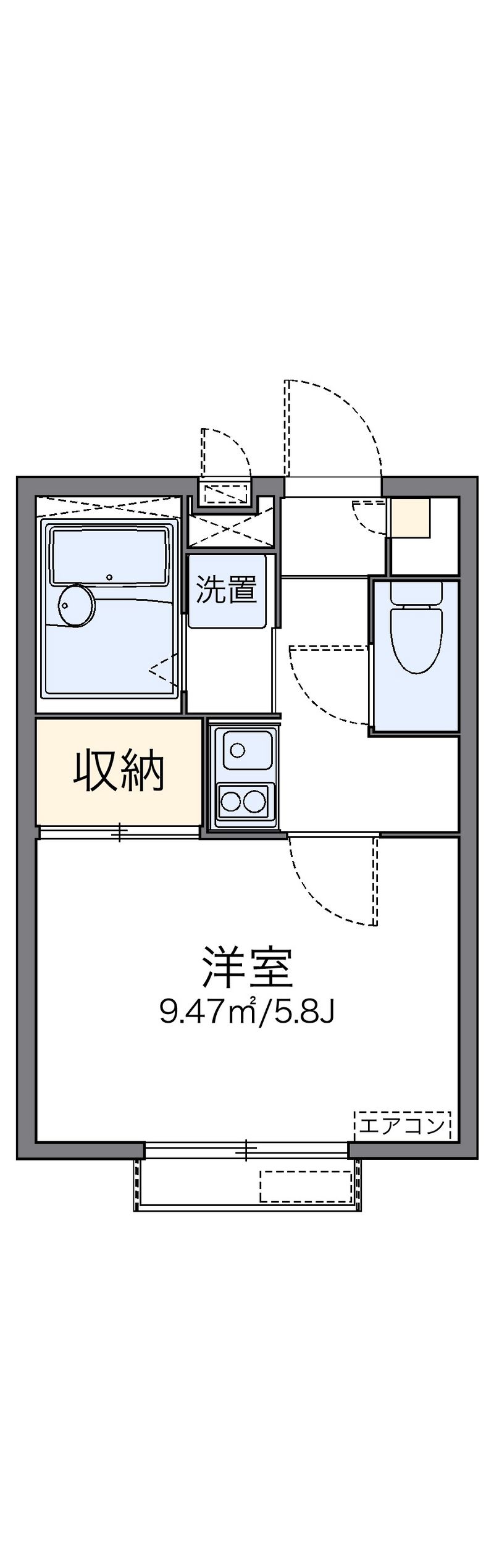 レオパレスハナテン２番館 間取り