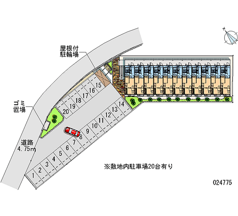 レオパレスＧｒａｃｉａｓⅡ 月極駐車場