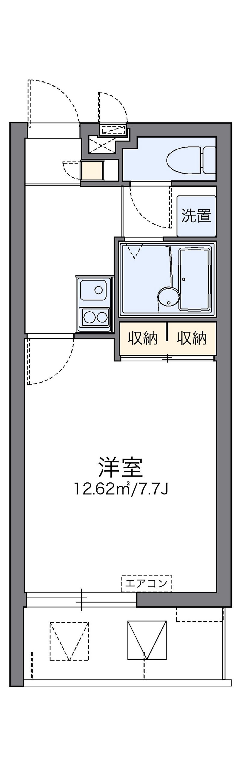 レオパレスかなさんどー 間取図
