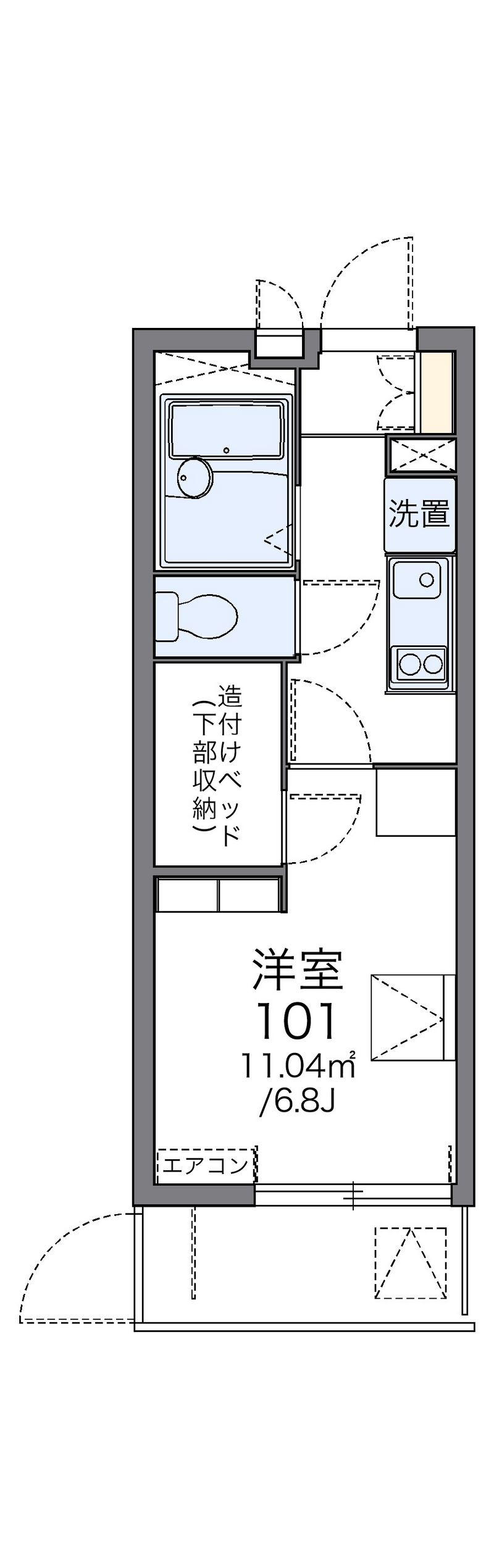 レオパレスＤＯＵＢＬＥＴＯＭＯ 間取図