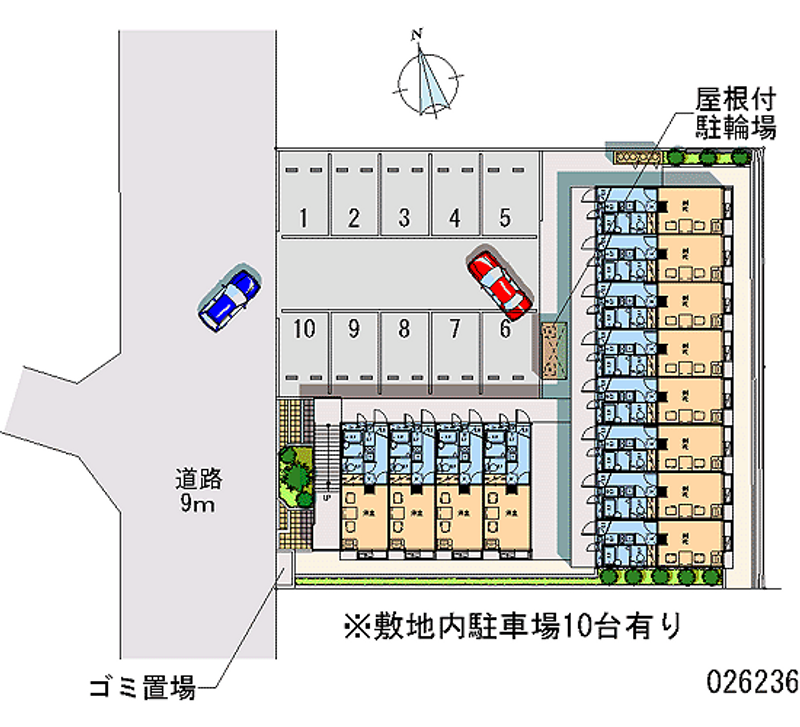 レオパレスビューテラス 月極駐車場