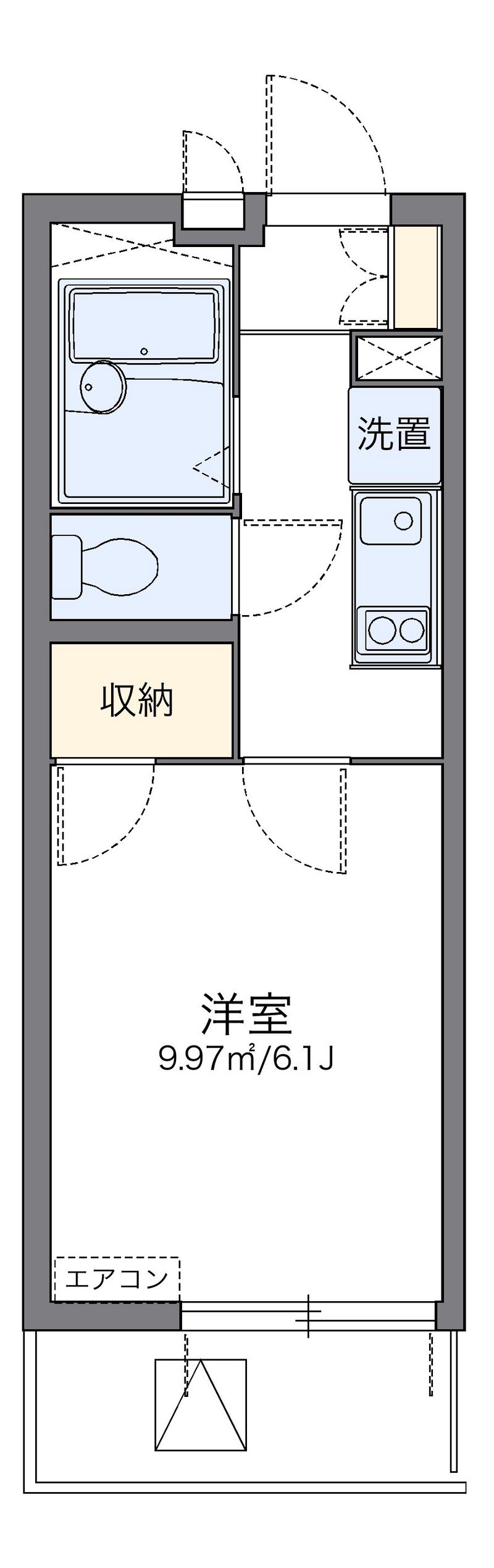 レオパレスクルーオブアイランド 間取図