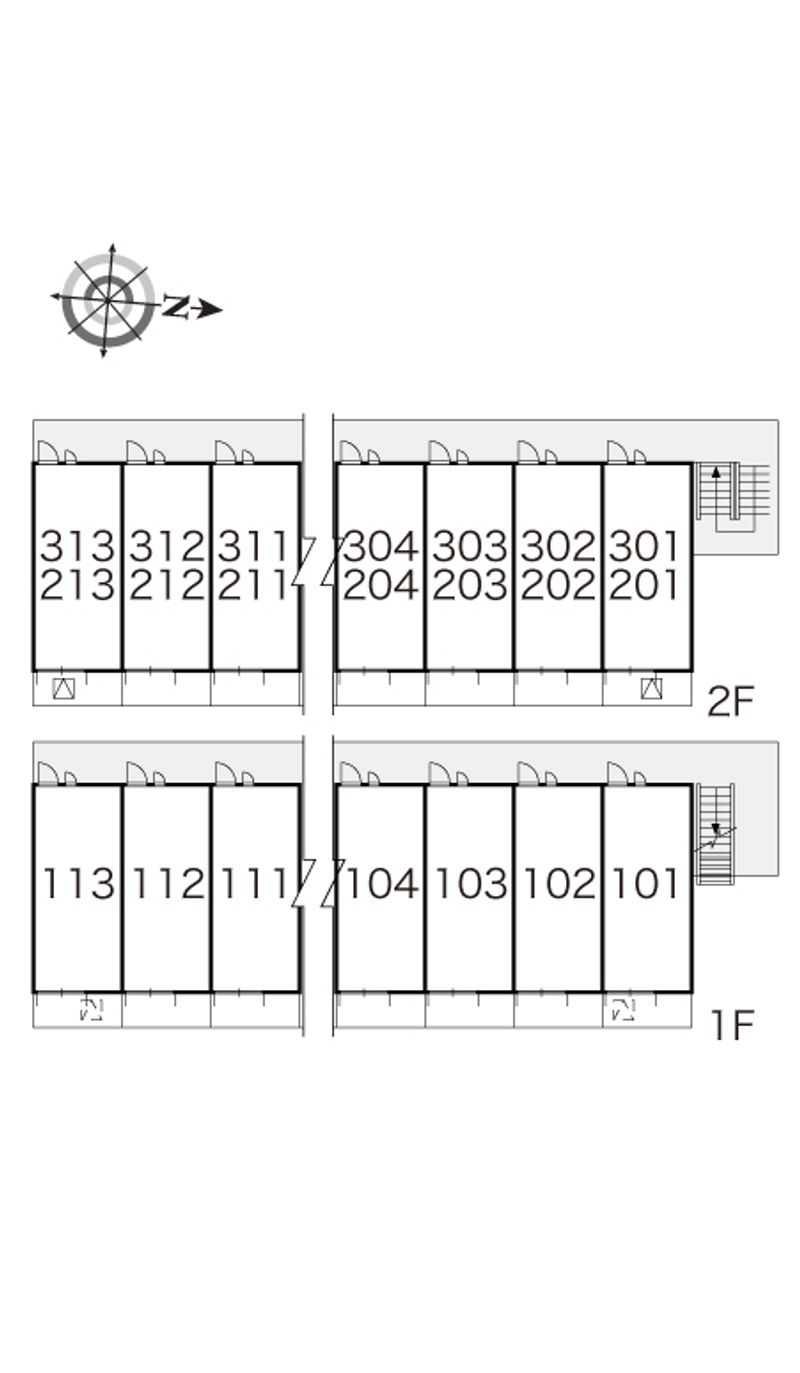 レオパレスＩＢ 間取り配置図