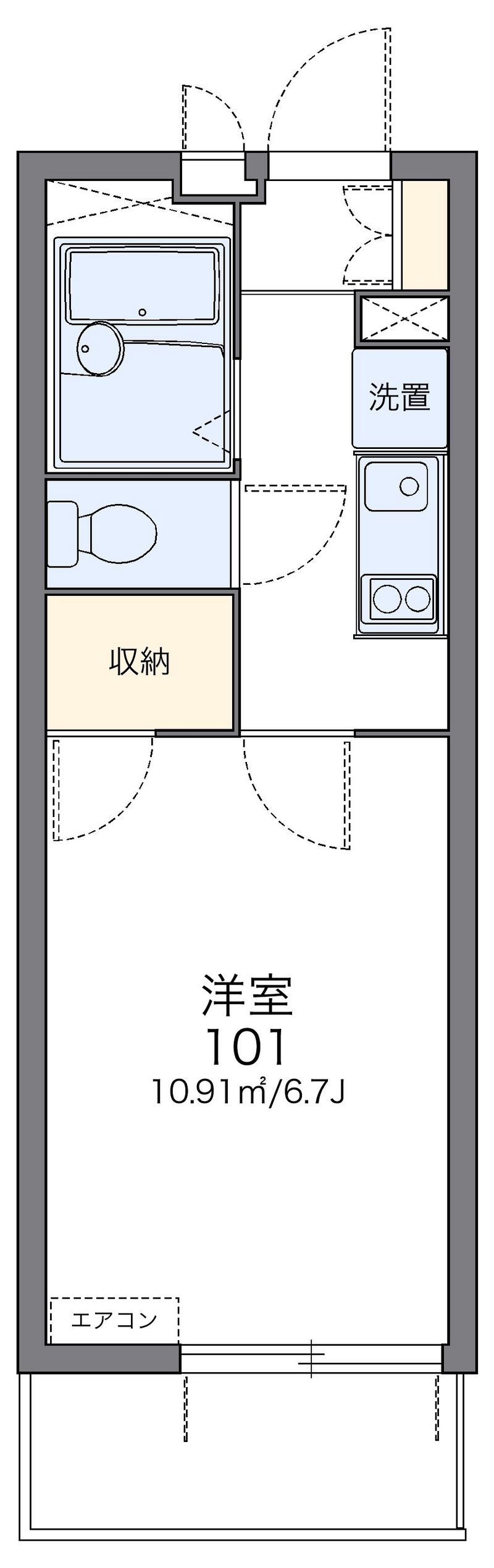 レオパレスフジニューコート 間取図