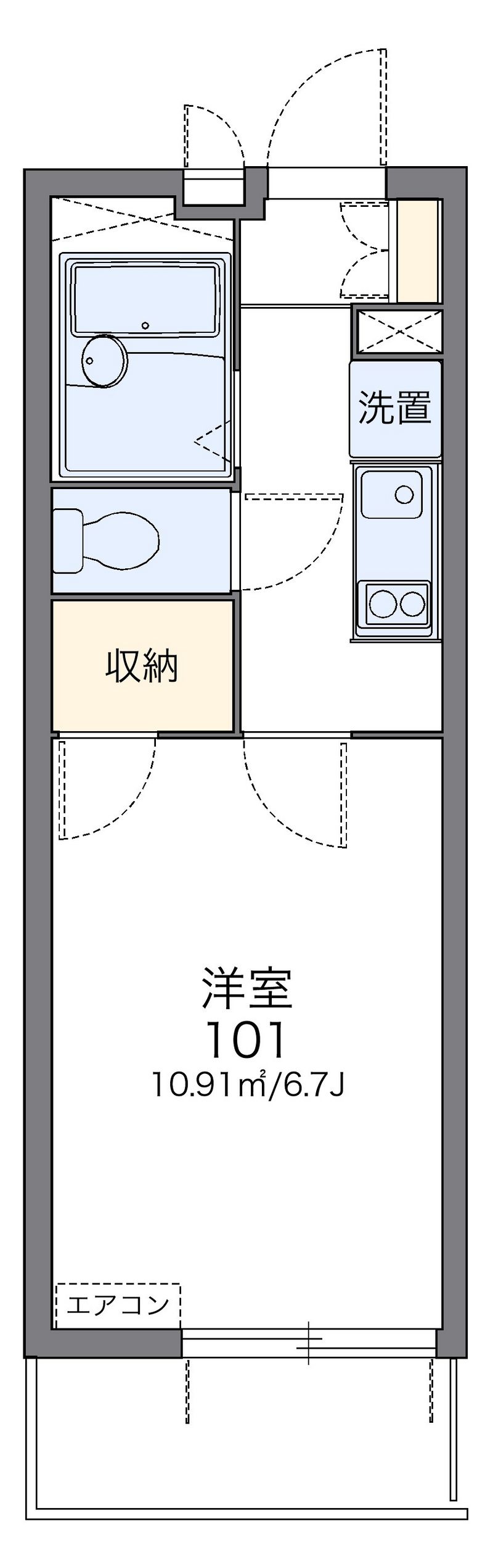 レオパレスクレール国見 間取図