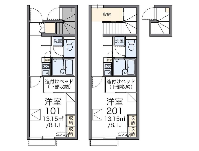 レオパレス日向坂 間取図