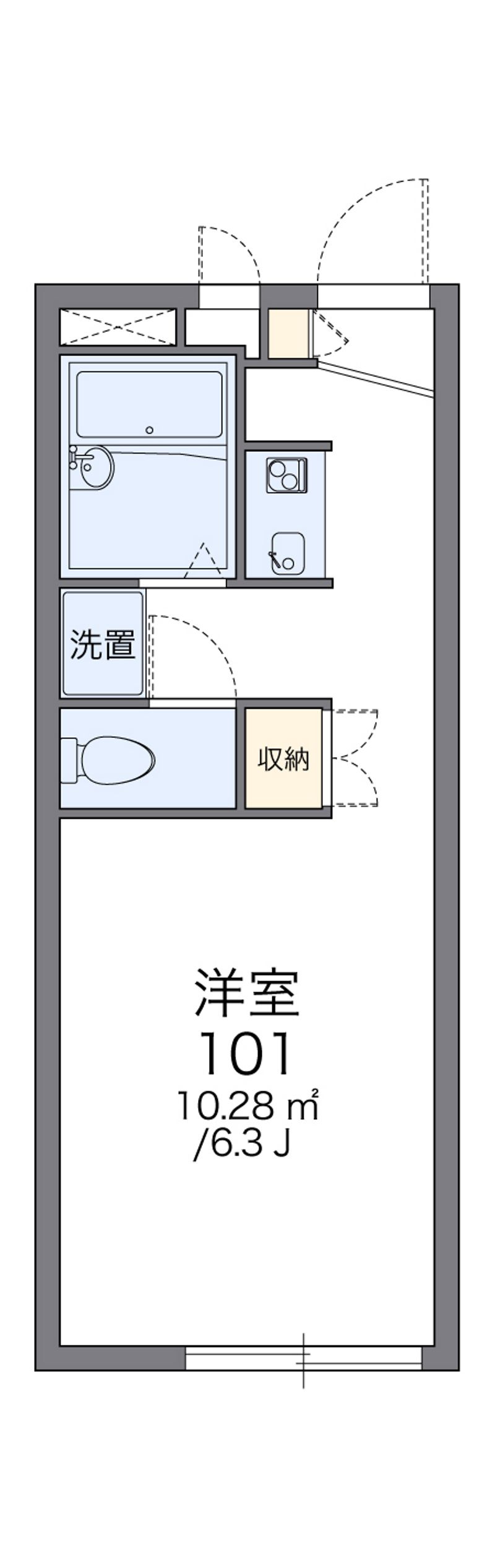 レオパレス境川親水公園 間取図