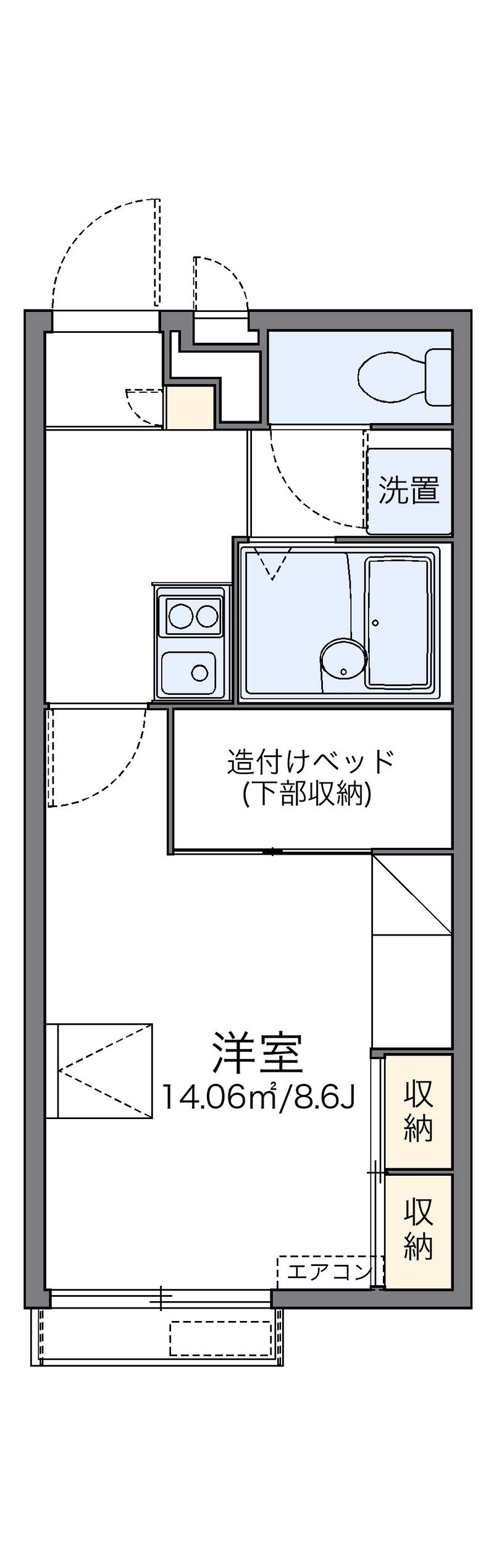 レオパレスアーネスト 間取図