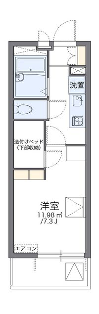 レオパレスナチュール 間取り図