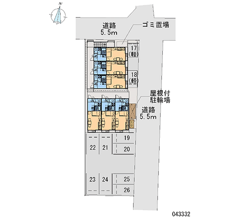 レオパレスシスル２ 月極駐車場