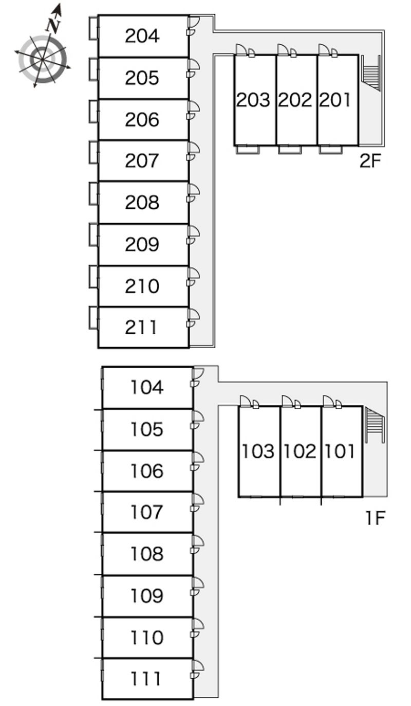 レオパレス伊料 間取配置図