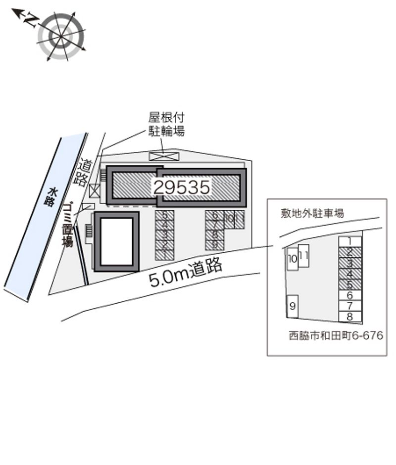 レオパレスエスポワールⅠ号館 配置図