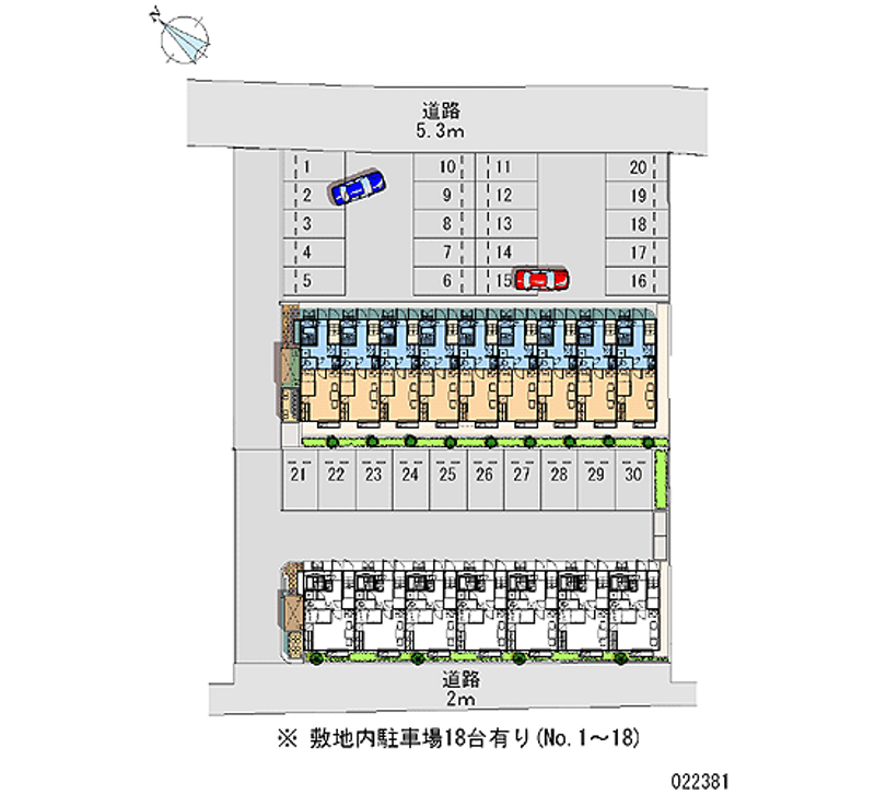 レオパレス幸田Ａ 区画図