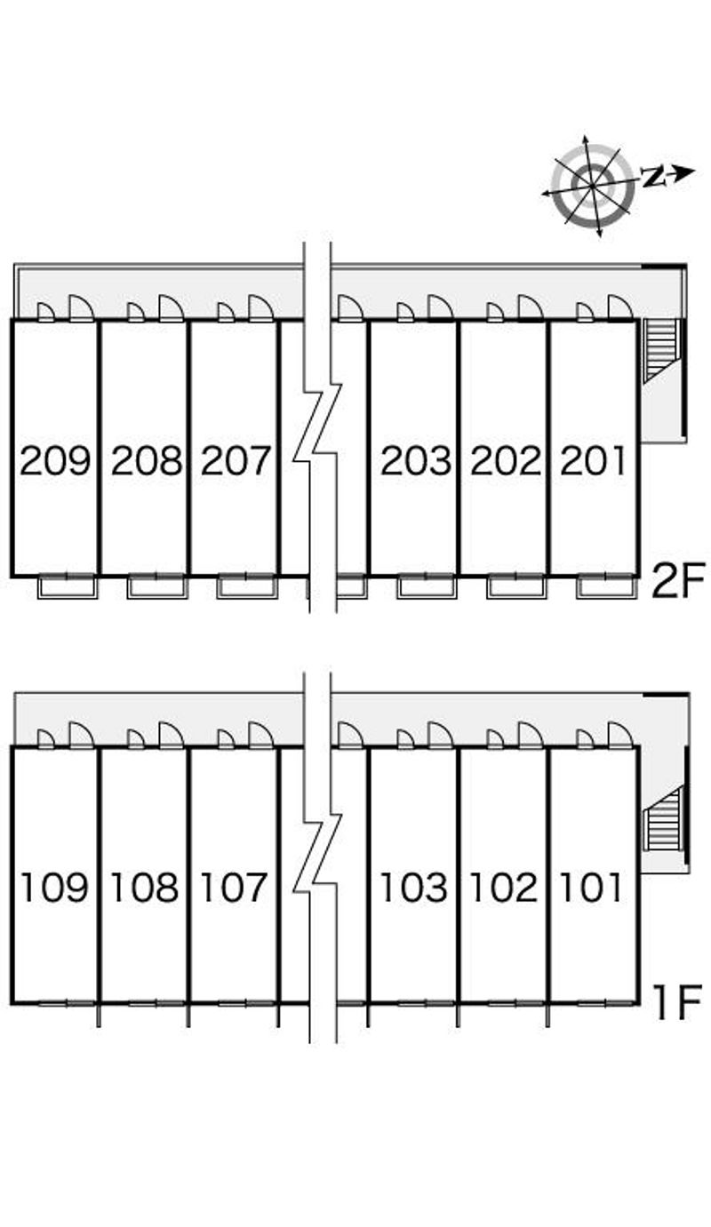 レオパレスヤマシロ２１ 間取配置図
