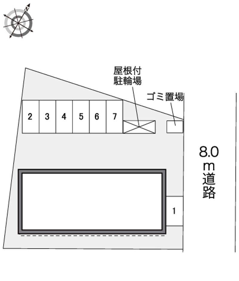 レオパレスプラシード竹丘Ⅱ 配置図
