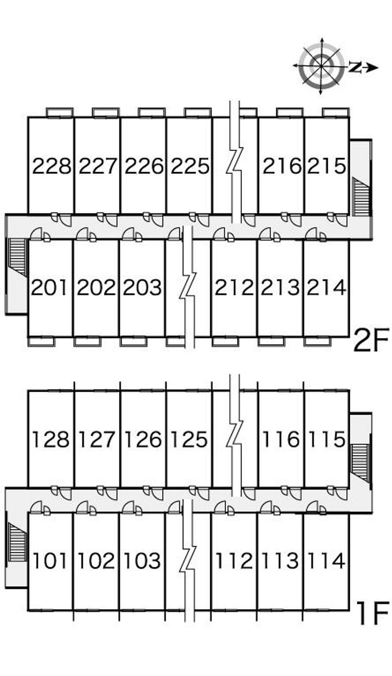 レオパレスアブニール　折立 間取配置図