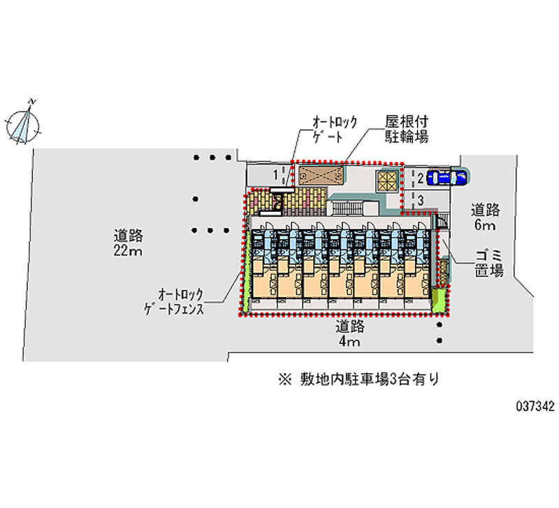 レオパレスゴールデン　ゴンタ 区画図
