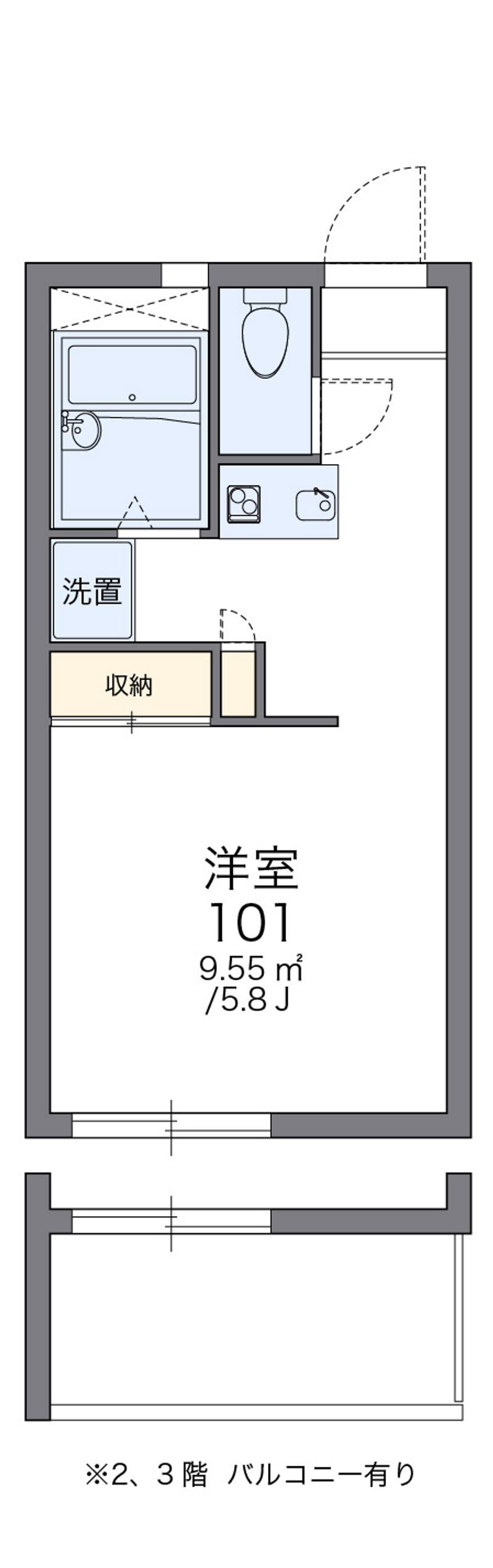 レオパレストウィンクル妙典Ａ 間取図