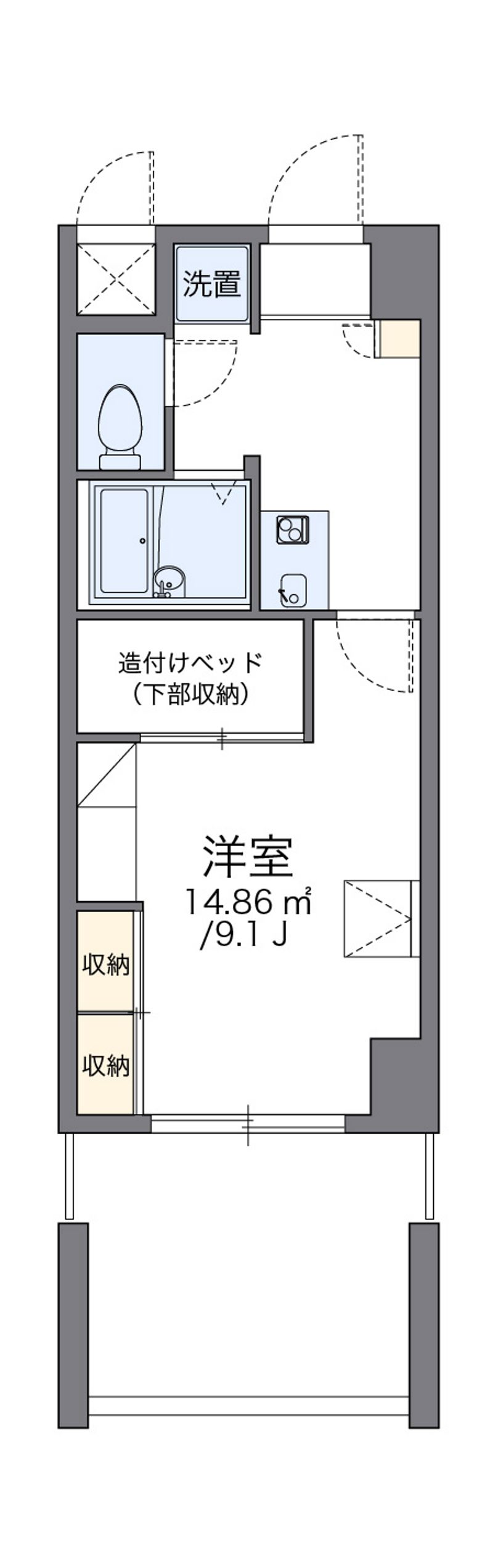 レオパレス三井田 間取図