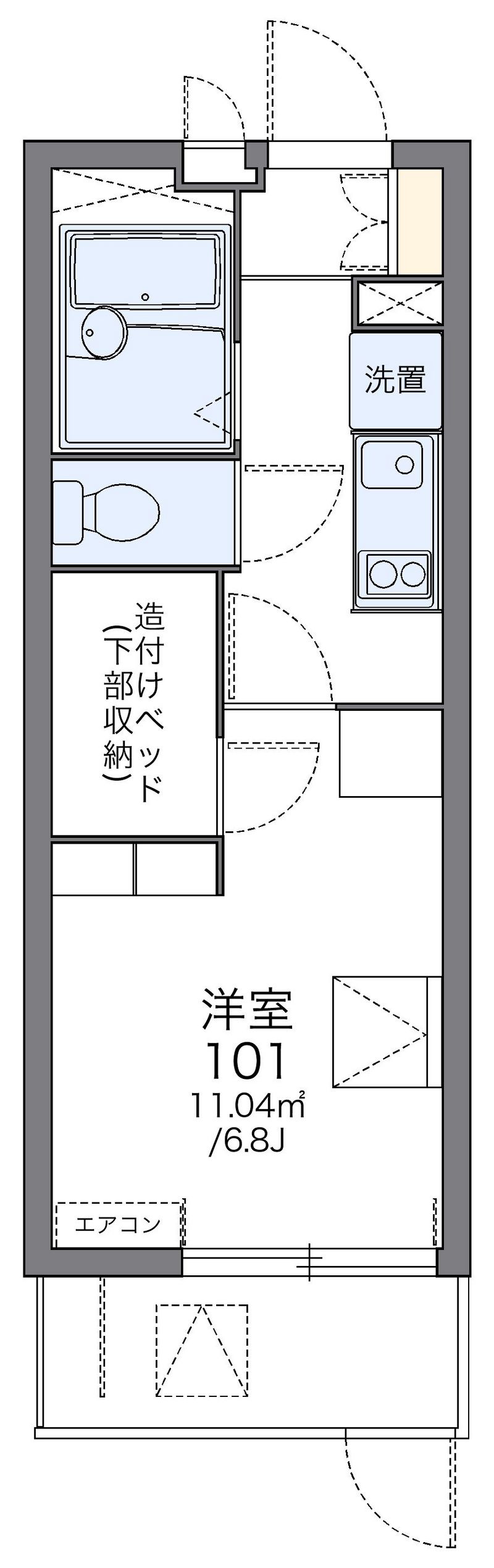 レオパレスエヴァーグリーン三条 間取図