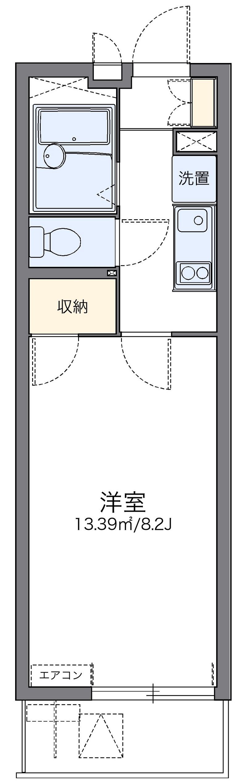 レオパレスＲＩＶＥ　Ｍ 間取図