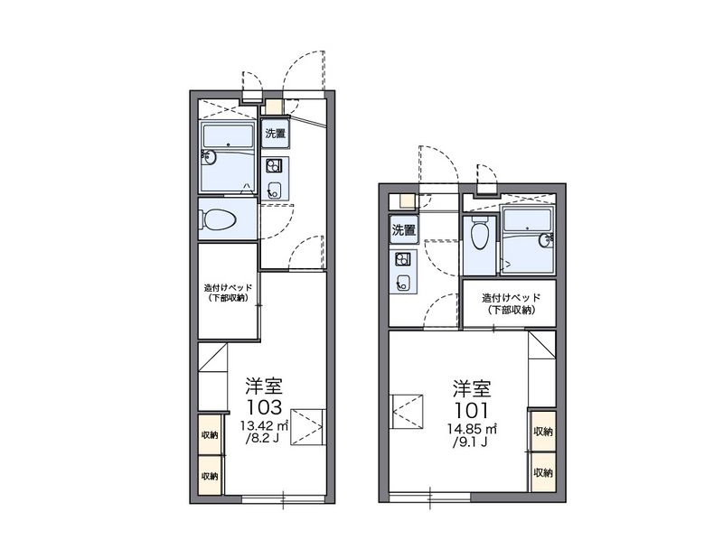 レオパレスハイマット 間取図