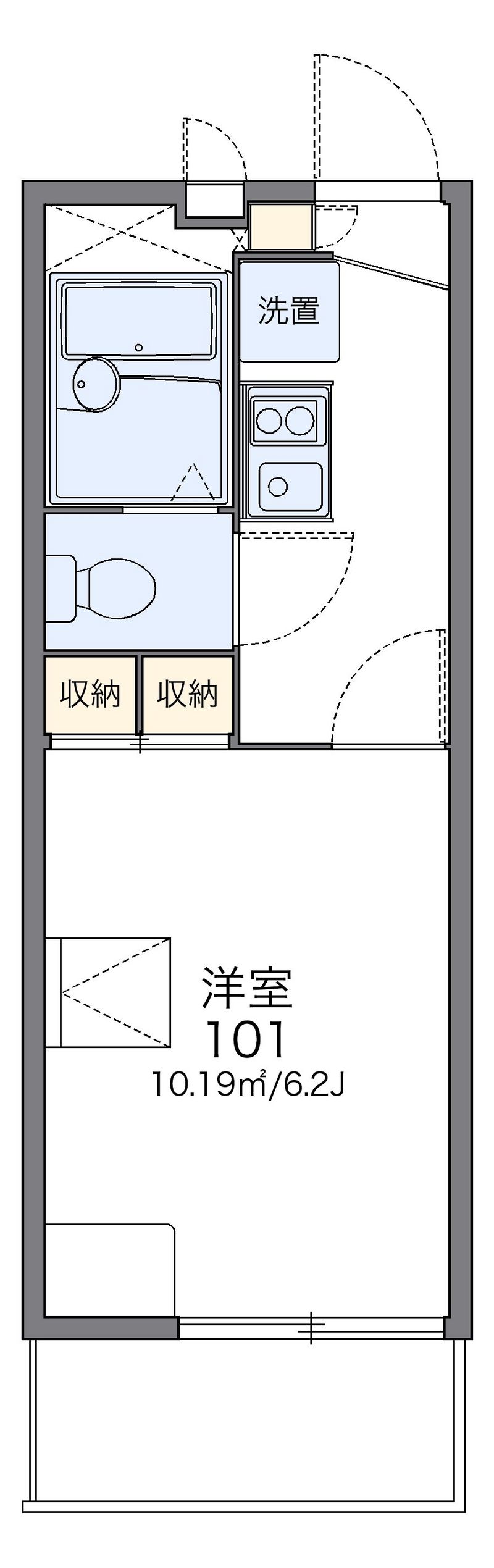 レオパレスブルージュ 間取図