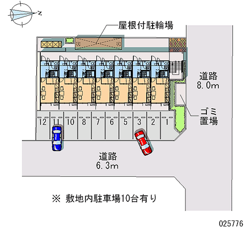 レオパレスグルーデテンポ 月極駐車場