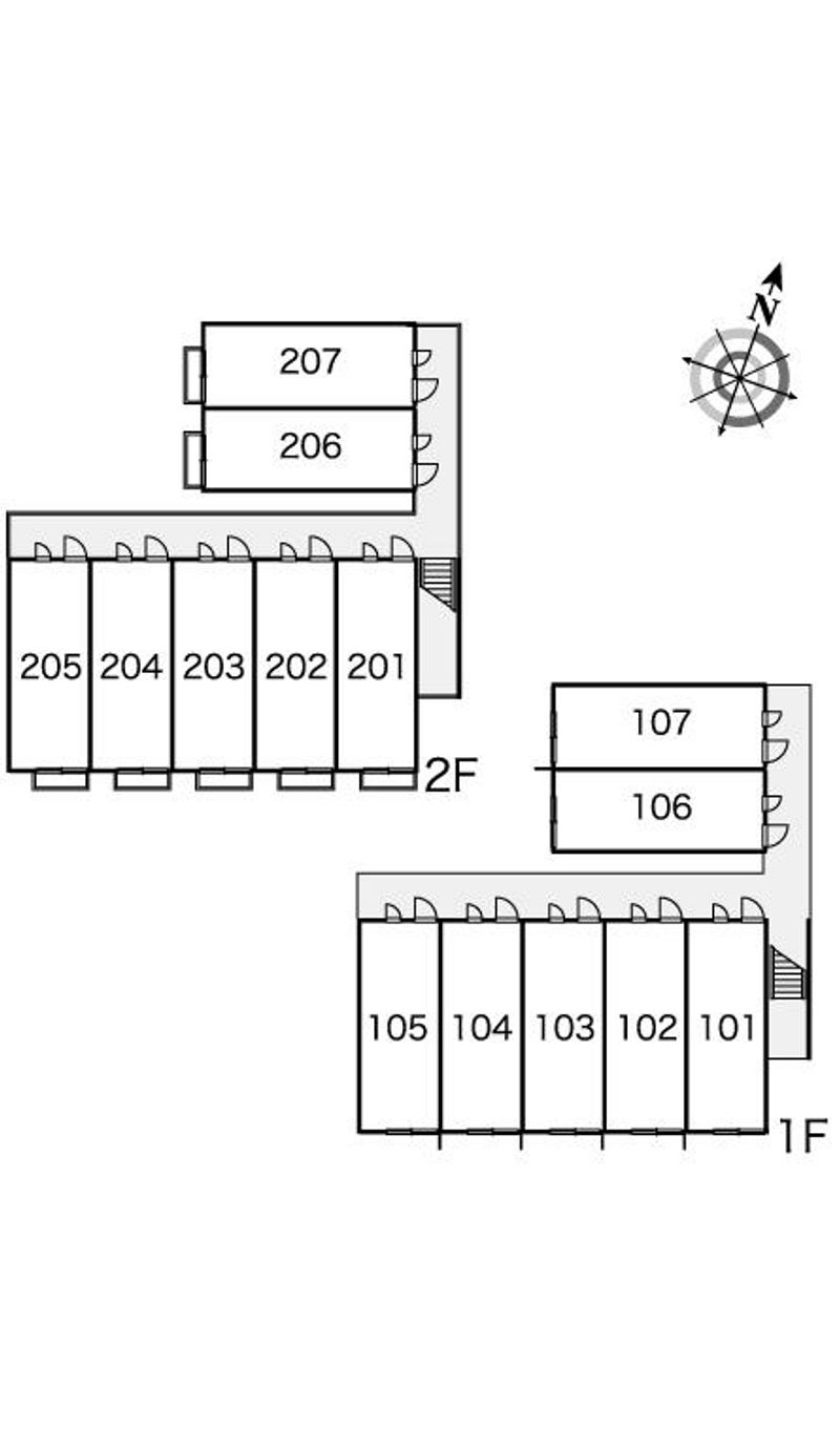 レオパレスカーサ　ヒラルダ 間取配置図