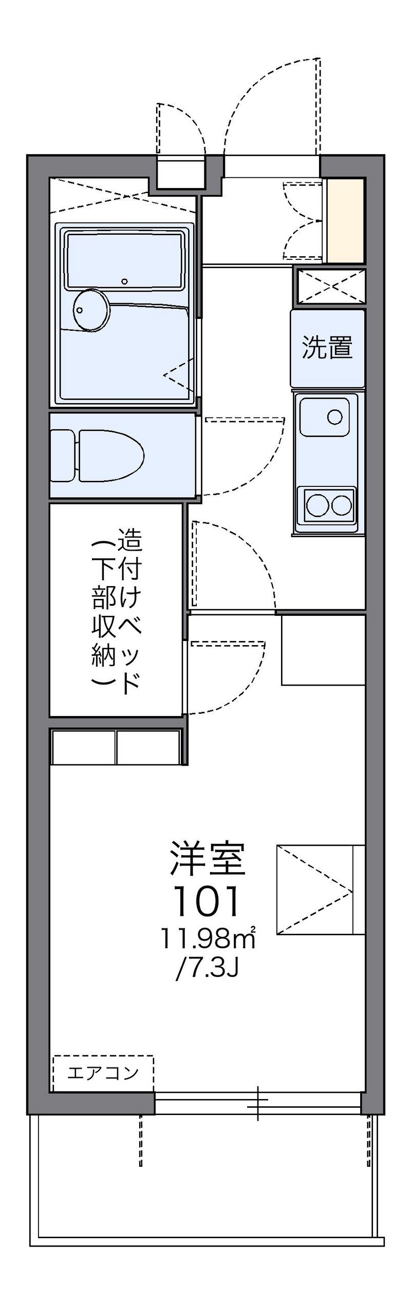 レオパレス中今泉 間取図