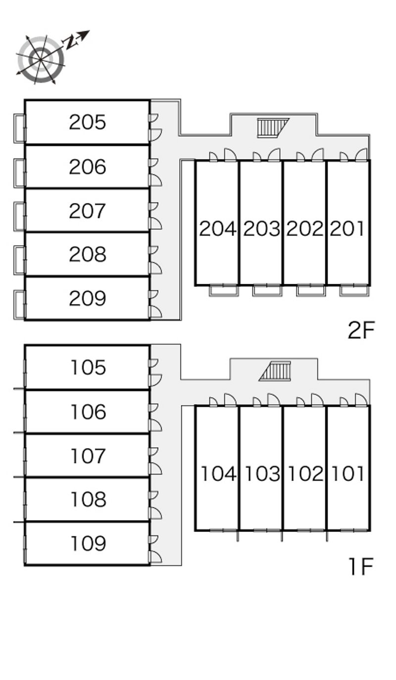 レオパレスヴィラ　ステップイン 間取配置図