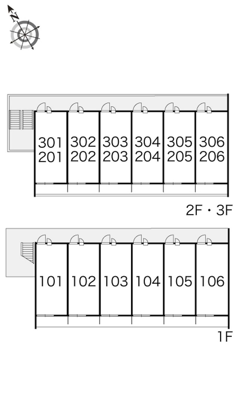 レオパレスアサクラⅣ 間取配置図