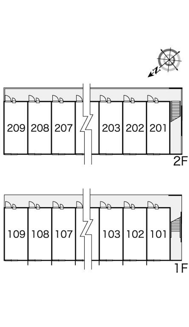 レオパレスラークⅡ 間取配置図