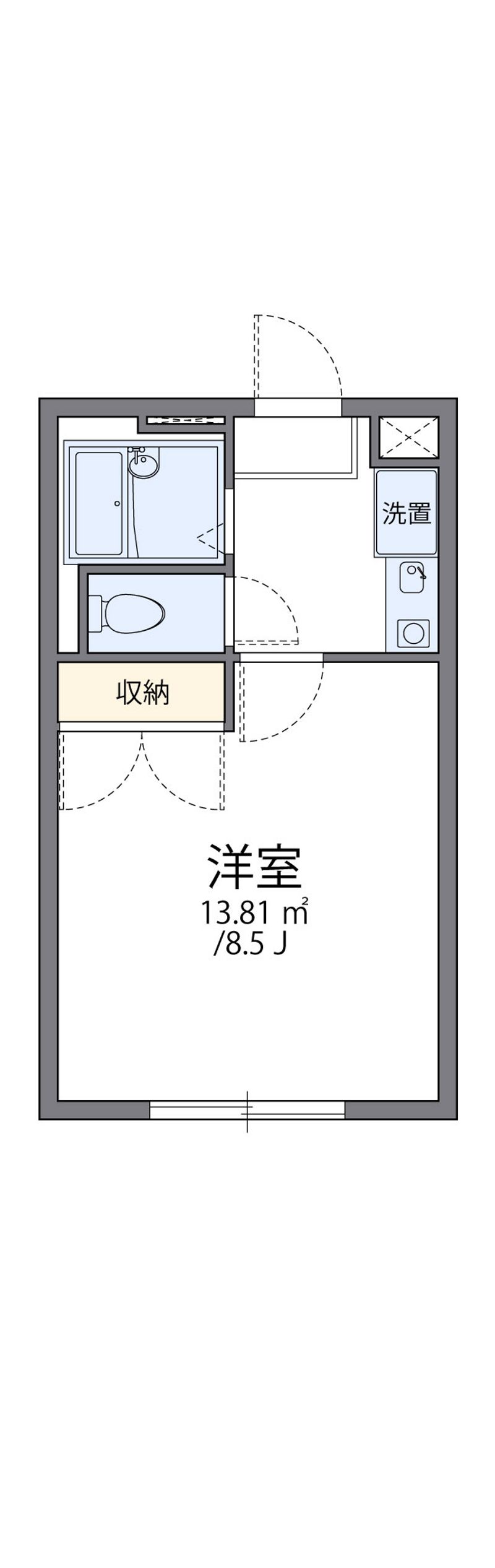 レオパレスベルヴィル湘南 間取図