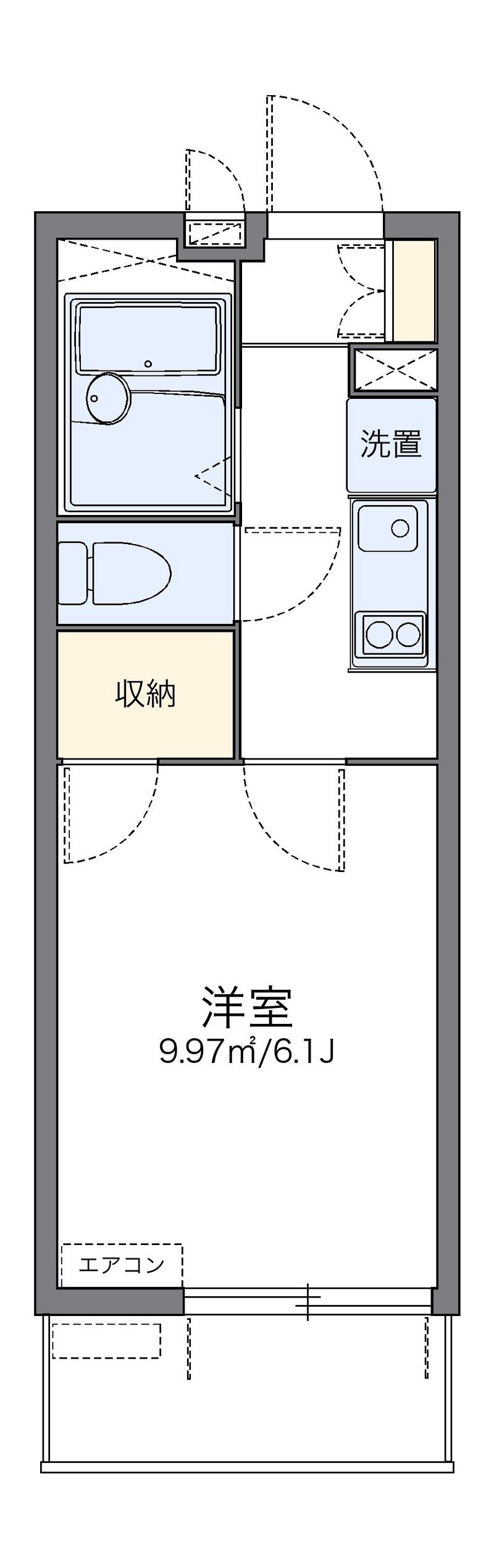 レオパレスラッキー 間取図