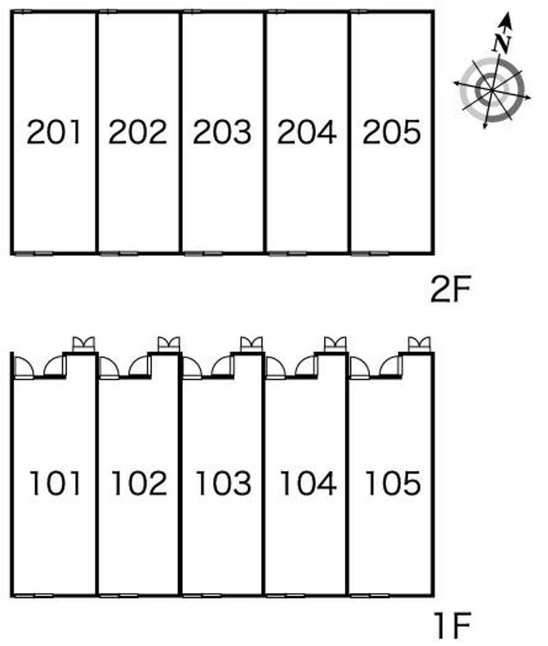 レオパレス裾花Ⅱ 間取配置図