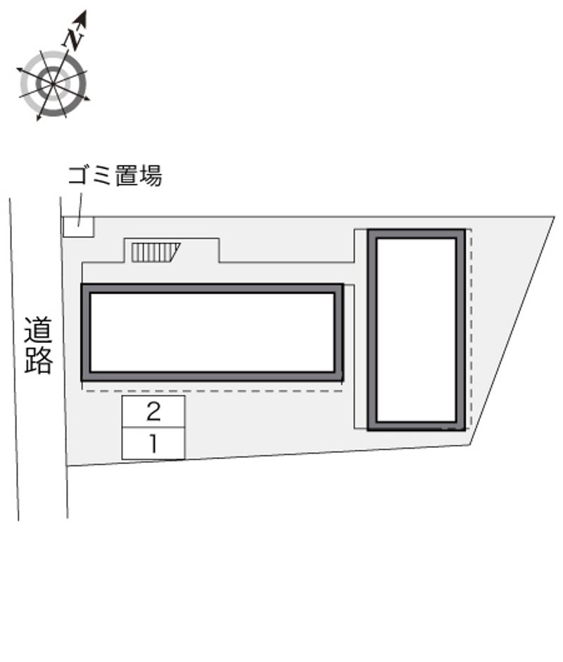 レオパレスコンパル唐湊壱番館 配置図