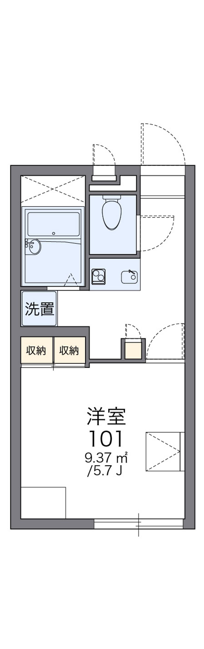 レオパレスルート向山 間取図