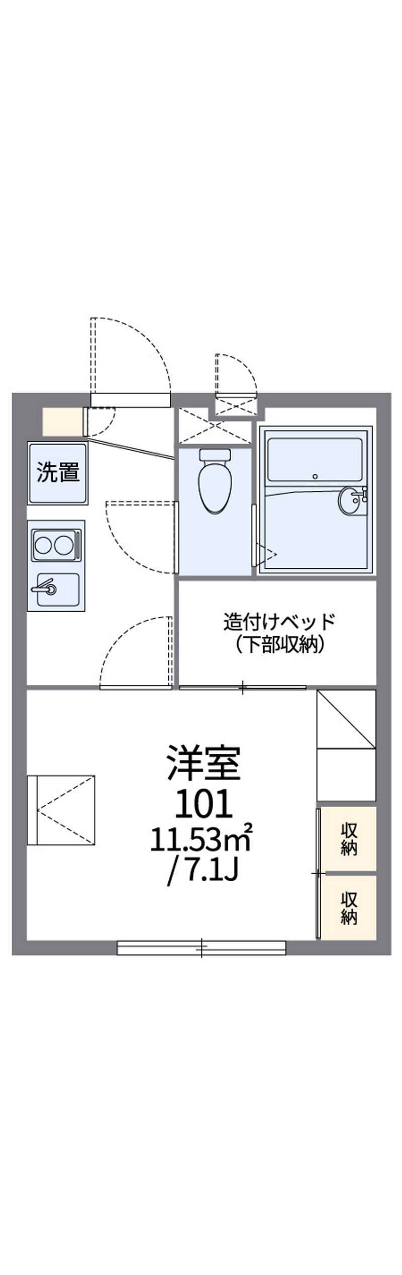 レオパレスリバーフィールド 間取図