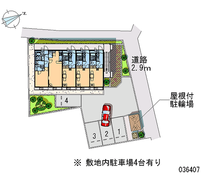 レオパレスすず 月極駐車場