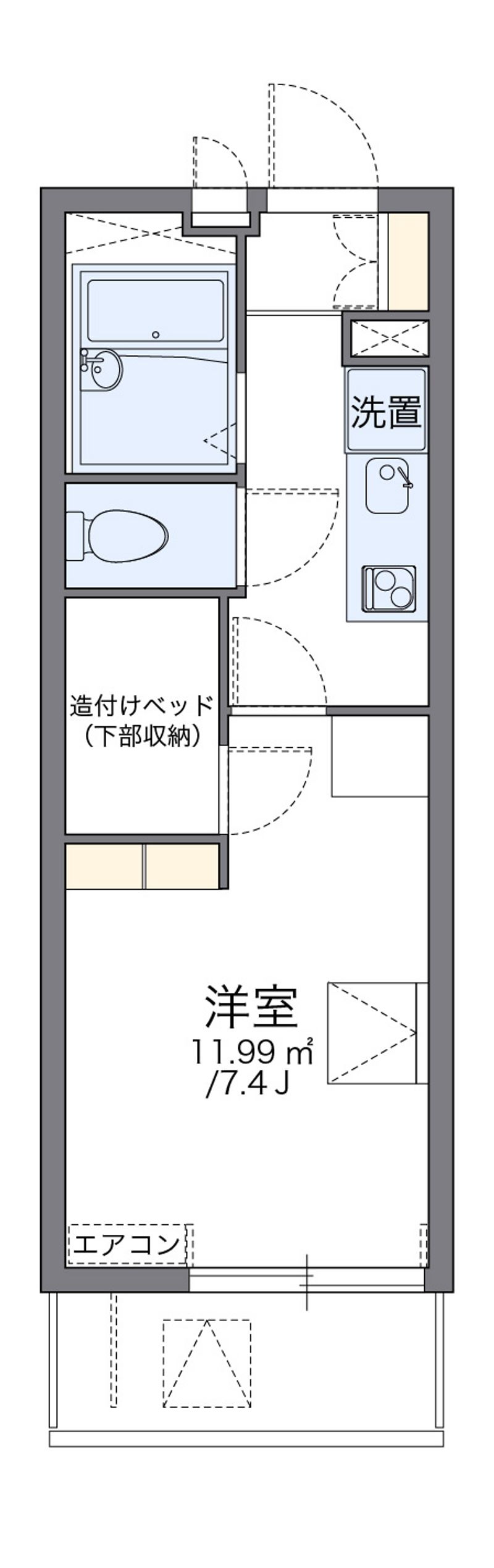 レオパレスりんぶんⅡ 間取図