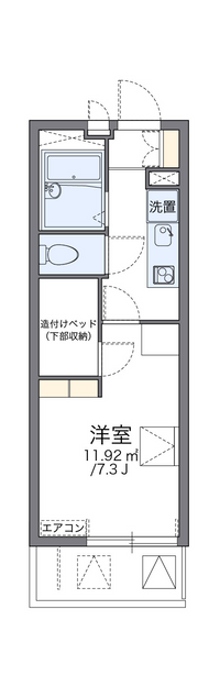 レオパレスアゼリア蛍池 間取り図